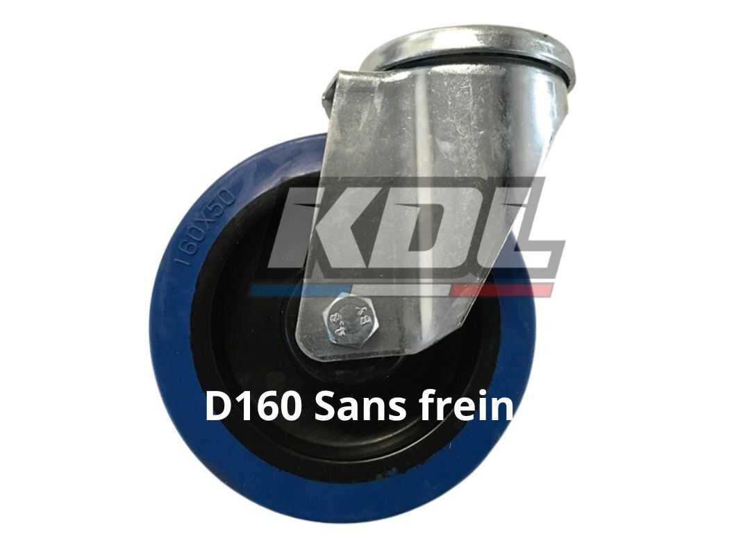 ROUE PIVOTANTE SANS FREIN D.160 DALMI