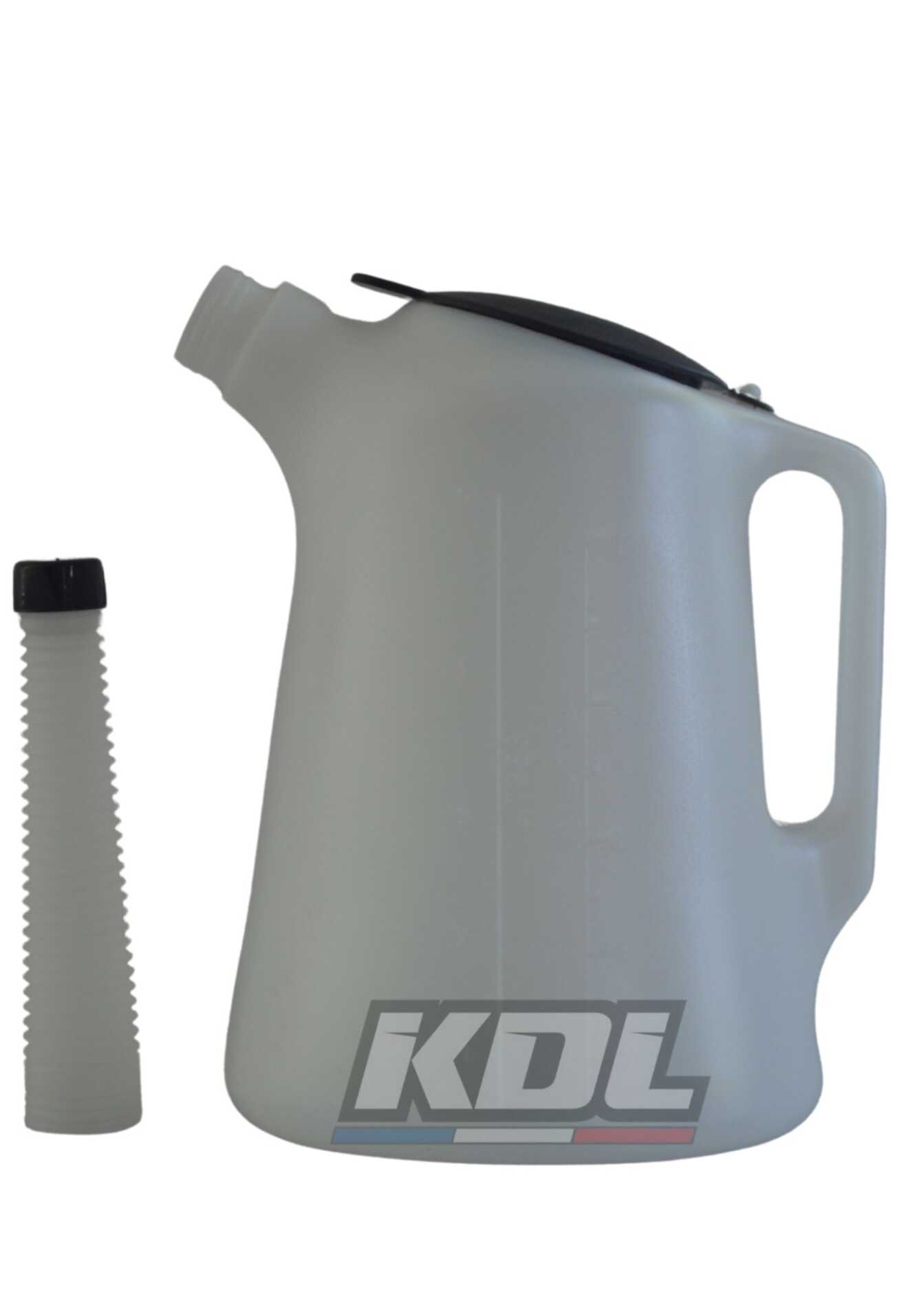 Pichet en plastique de 5 litres avec rallonge