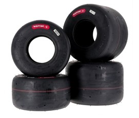 Set de 4 pneus kart KOMET K3H (Cat. KA100, X30 J.M.G. & S125)
