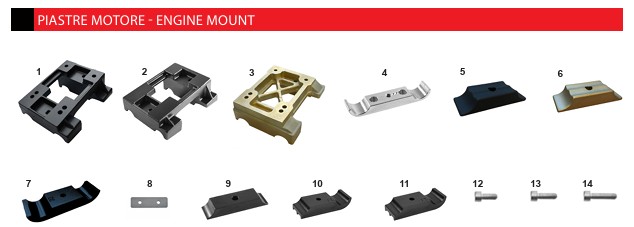1-   Support moteur magnesium D30  « X30/ROTAX » (kali-kart / CRG)