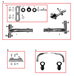 1-    Support échappement rotax Gauche